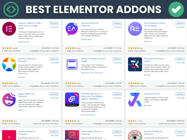 Best Elementor Addons